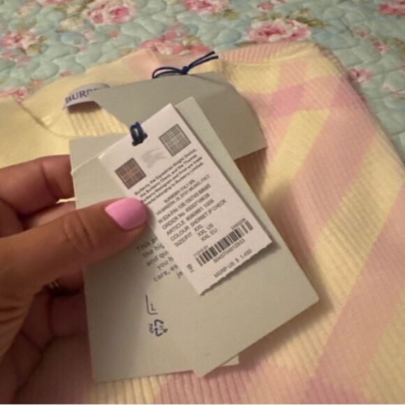 NEW! Sz XXL AUTHENTIC 2024 Burberry Sherbet Check WoolBlend - Picture 6 of 9